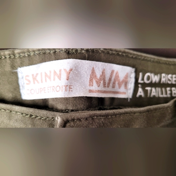 3 for $20 - SWS - Army Green Zipper Ankle Skinny Jeggings - Picture 3 of 3